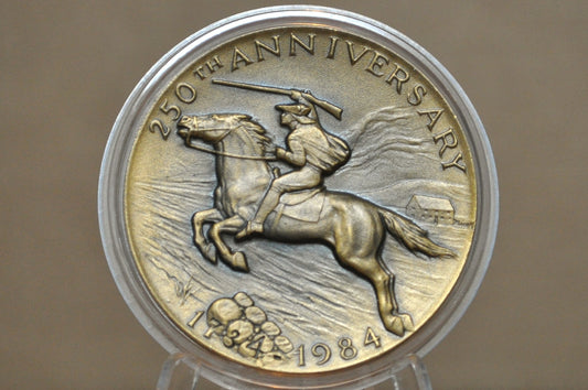 250th Anniversary Town of Tewksbury, Massachusetts, Designed by Mico Kaufman - Mico K 250th Anniversary Massachusetts Town Medallion