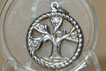 Sterling Silver Multistone Tree of Life Pendant - Stamped and Tested Sterling Silver - World Tree Pendant - Bedazzled Tree of Life