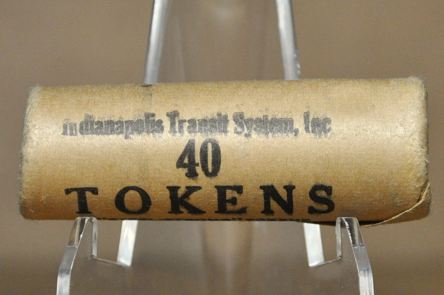 Vintage Unopened Roll of Indianapolis Transportation Tokens - Antique Transit Tokens Whole Unopened Roll Indianapolis