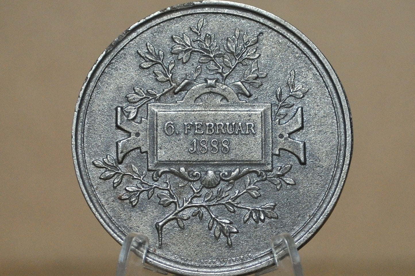 Otto Von Bismarck 1888 Bronze Medallion February 6th Reichstag Speech Rare Scene Variant - Rare Historic Medal of Otto Von Bismarck Speech Depiction Commemorative Token