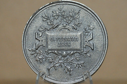 Otto Von Bismarck 1888 Bronze Medallion February 6th Reichstag Speech Rare Scene Variant - Rare Historic Medal of Otto Von Bismarck Speech Depiction Commemorative Token