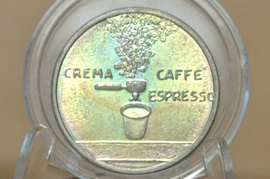 Crema Caffè Italian Espresso Vending Machine Token - Italian Automatic Dispenser Token for Espresso Coffee