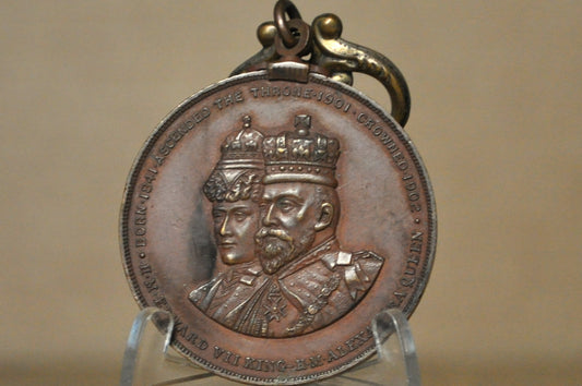 King Edward VII and Queen Alexandra Coronation Medal 1902 - Official King Edward VII Coronation Souvenir