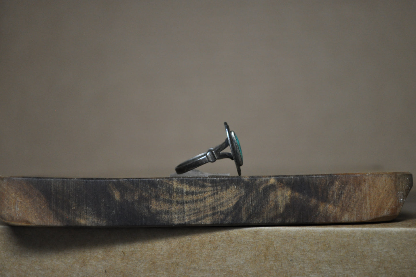 Bell Trading Post Sterling Silver Slender Oval Turquoise Stone Ring - Size 6 - Stamped and Tested Sterling Silver - Authentic Native American Jewelry