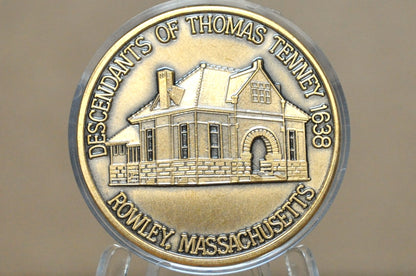 Tenney Family Association Descendant of Thomas Tenney 1638 Token - Antique Rowley, Massachusetts Tenney Family Association Token
