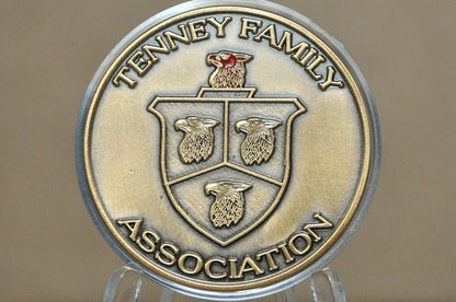Tenney Family Association Descendant of Thomas Tenney 1638 Token - Antique Rowley, Massachusetts Tenney Family Association Token