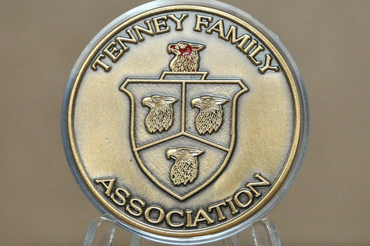Tenney Family Association Descendant of Thomas Tenney 1638 Token - Antique Rowley, Massachusetts Tenney Family Association Token