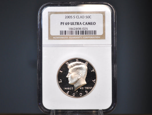NGC PR69 Ultra Cameo 2005-S Kennedy Half Dollar 50c - Graded, Certified and Slabbed by NGC - Awesome Coin