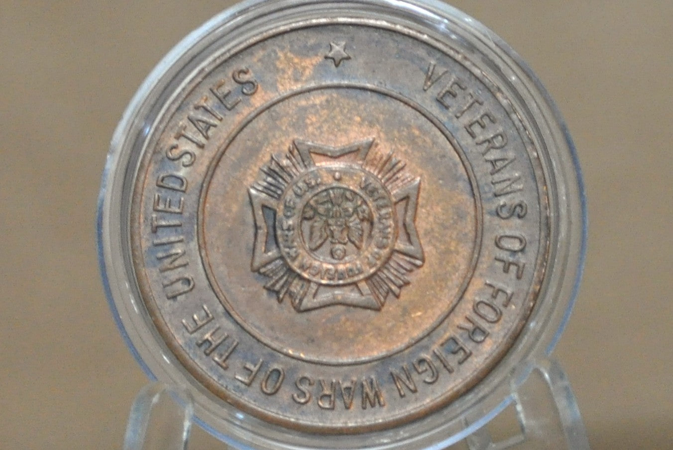Vintage Fiftieth Anniversary Membership Award Veterans of Foreign Wars Token - Veterans of Foreign Wars of the United States 1898-1917 Token
