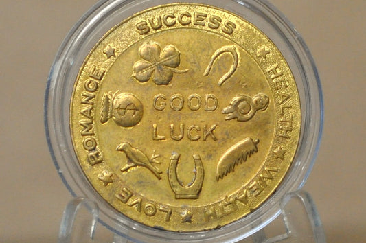 Vintage Harvard Brewing Co. Clipper Ale Good Luck Token - Brass Good Luck Advertising Coin Token Harvard Brewing Lowell Mass