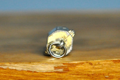 Silver and Gold Tone Pottery Kiln Charm - 0.75 Inches H, 0.5 Inches W - Hollow Charm