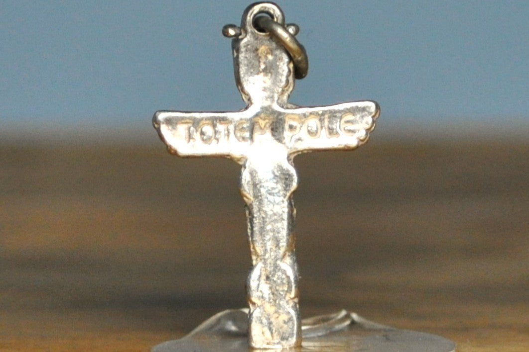 Pacific Northwestern Native American Totem Pole Charm - Tested Sterling Silver - Pacific Northwestern Coast Jewelry - Indigenous Charms
