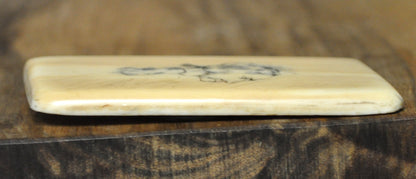 Antique Pistol Grips Featuring Native American Profile Made From Bone - Vintage Native American Design Scrimshaw-Style Engraving Pistol Grips