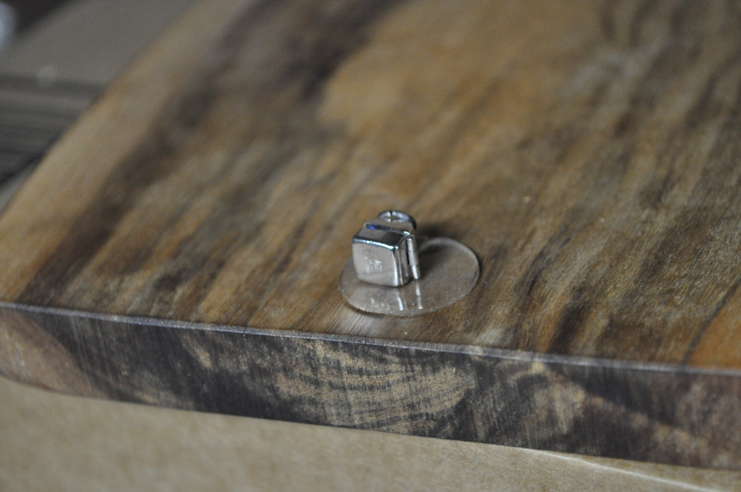 Tiny Articulated Engagement Ring with Box Charm - Stamped and Tested Sterling Silver - Wells Sterling - Blue Velvet Cloth