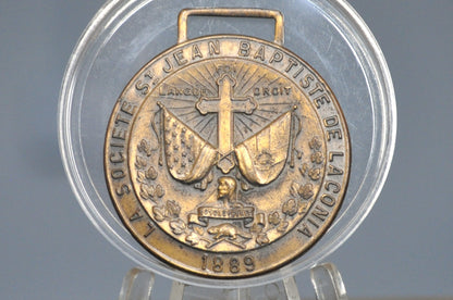 La Société St Jean Baptiste De Laconia Commemorative Token - The Société Saint-Jean-Baptiste French-Canadian
