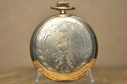 Antique Waltham 10k Gold Filled Pocket Watch Custom Engraved "1938, W.D.G" - Stunning Vintage Pocket Watch 10k Gold Filled by Waltham