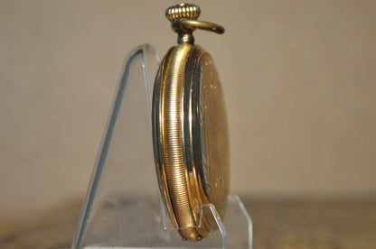 Antique Waltham 10k Gold Filled Pocket Watch Custom Engraved "1938, W.D.G" - Stunning Vintage Pocket Watch 10k Gold Filled by Waltham