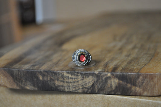 Vintage Melrose High School Class Ring Charm - Stamped and Tested Sterling Silver - Melrose Red Raiders Class Ring Charm - Class Ring Necklace Charm