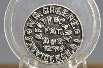 Vintage Rhode Island Apothecary Token - Providence Pharmacy Relic: W.R. Greene Trade Token