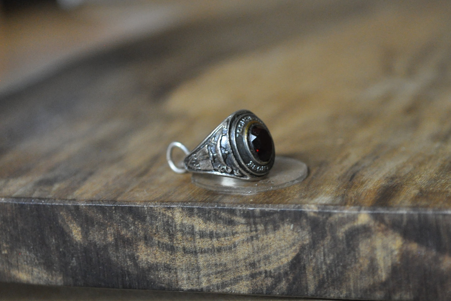 Vintage Melrose High School Class Ring Charm - Stamped and Tested Sterling Silver - Melrose Red Raiders Class Ring Charm - Class Ring Necklace Charm