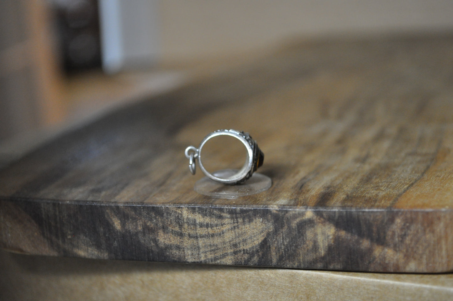 Vintage Melrose High School Class Ring Charm - Stamped and Tested Sterling Silver - Melrose Red Raiders Class Ring Charm - Class Ring Necklace Charm