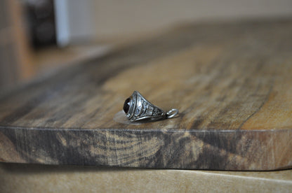 Vintage Melrose High School Class Ring Charm - Stamped and Tested Sterling Silver - Melrose Red Raiders Class Ring Charm - Class Ring Necklace Charm