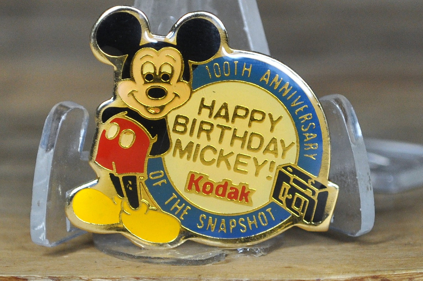 Antique Mickey Mouse 100th Anniversary Kodak Lapel Pin - 100th Anniversary Kodak Mickey Mouse Vintage Pin