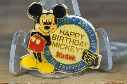 Antique Mickey Mouse 100th Anniversary Kodak Lapel Pin - 100th Anniversary Kodak Mickey Mouse Vintage Pin