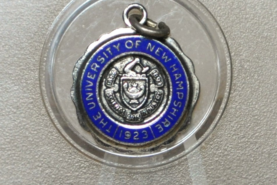 Sterling Silver 1923 University of New Hampshire Pendant - Stamped and Tested Sterling Silver - UNH Wildcat Founders Charm 1923