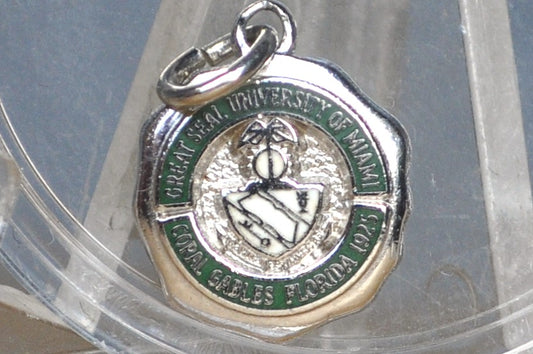 University of Miami, Coral Gables, Florida 1925 Charm - Antique University of Miami Pendant