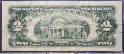 1963 Low Serial Number U.S. Legal Tender 2 Dollar Note - 00089614 - 1963 Two Dollar Low Serial Red Seal Note - Fr#1513