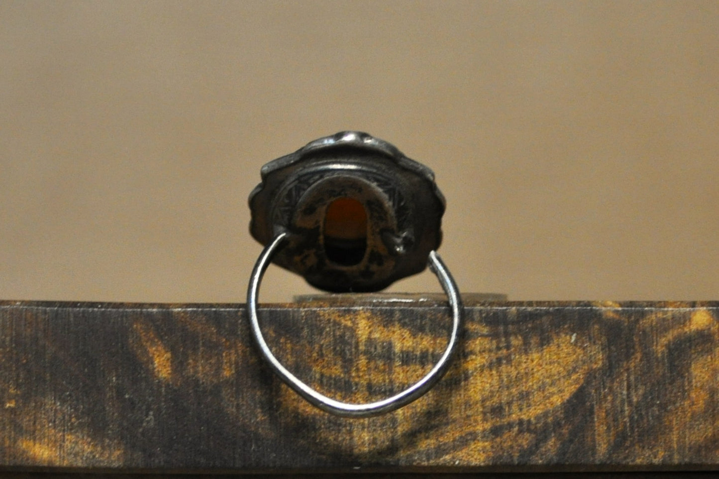 Vintage Authentic Cameo Ring - Broken Band - Tested Sterling Silver - Victorian Era Style - For Repair