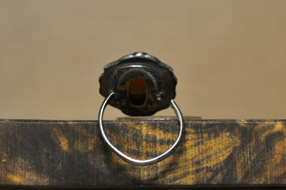 Vintage Authentic Cameo Ring - Broken Band - Tested Sterling Silver - Victorian Era Style - For Repair