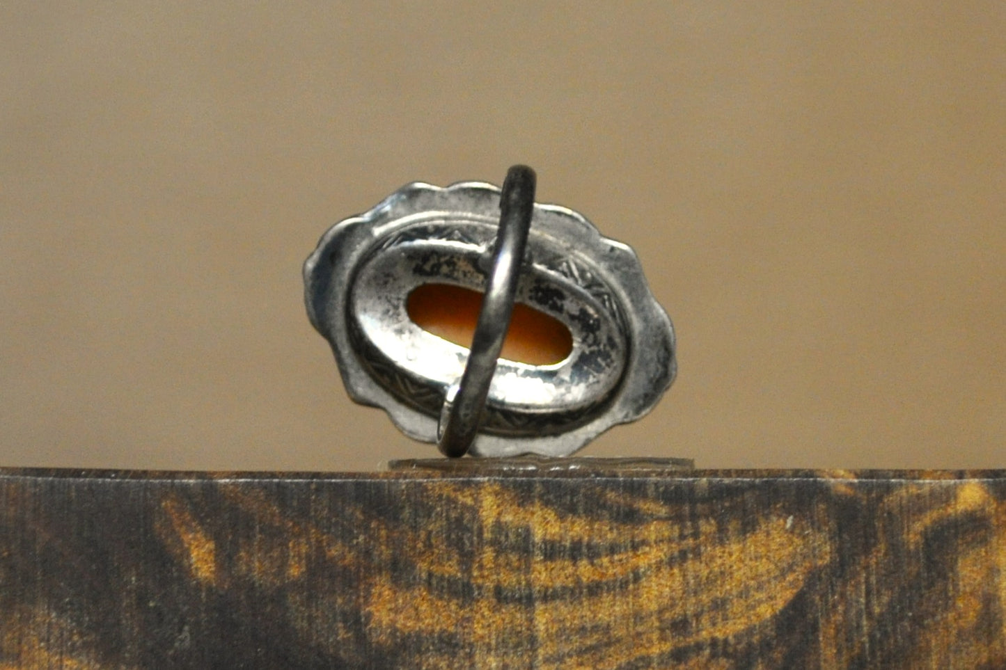 Vintage Authentic Cameo Ring - Broken Band - Tested Sterling Silver - Victorian Era Style - For Repair