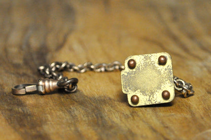 Brass/Bronze Beehive Charm - Signed B.BR - Bug Jewelry
