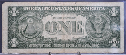 1957A Fancy Trinary Serial Number Silver Cert 1 Dollar Note - 34993394 - 1957 A One Dollar Blue Seal Fancy Serial Banknote - Fr#1620