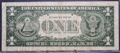 1957 Fancy Repeating Pattern Serial Number Silver Cert 1 Dollar Note - 19797144- 1957 One Dollar Blue Seal Fancy Serial Banknote - Fr#1619