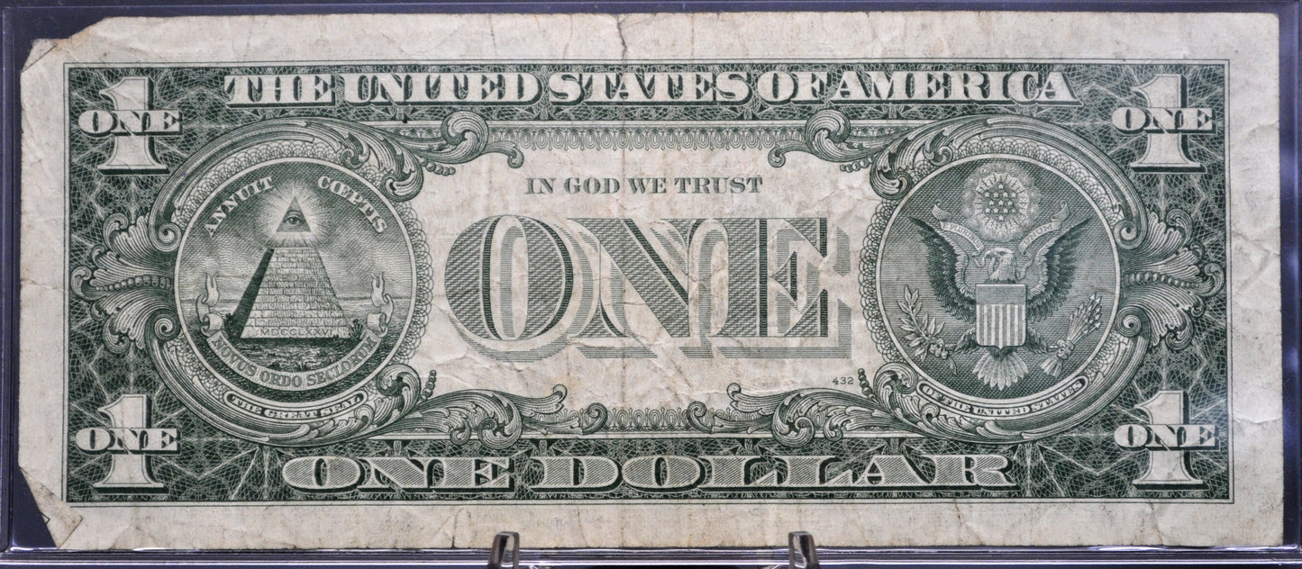 1957B Fancy Dual Duo Pattern Serial Number Silver Certificate - 99546446 - 1957 B One Dollar Blue Seal Fancy Serial Note - Fr#1621