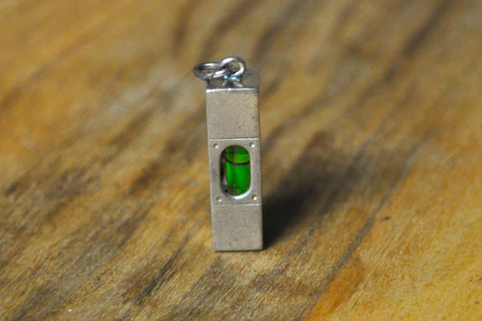 Sterling Silver Working Level Pendant - Tested and Stamped Sterling Silver - Slightly Off Kilter