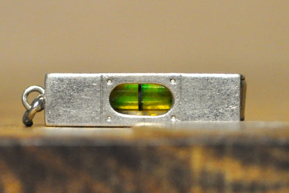 Sterling Silver Working Level Pendant - Tested and Stamped Sterling Silver - Slightly Off Kilter