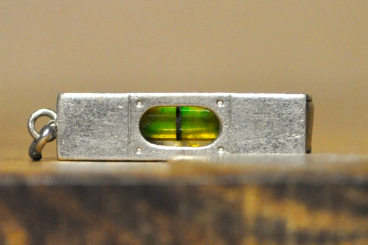 Sterling Silver Working Level Pendant - Tested and Stamped Sterling Silver - Slightly Off Kilter