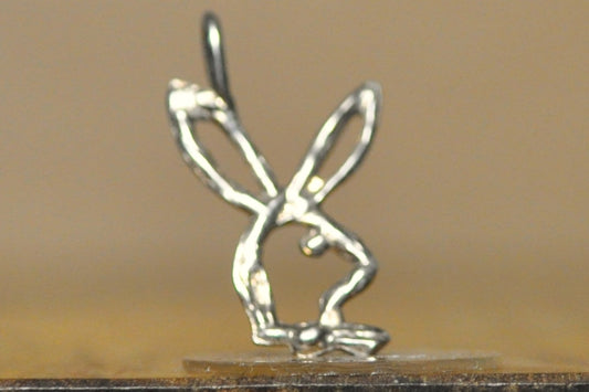 Silver Playboy Bunny Pendant - Tested Sterling Silver - Promiscuous Charm - Playboy Models Charm