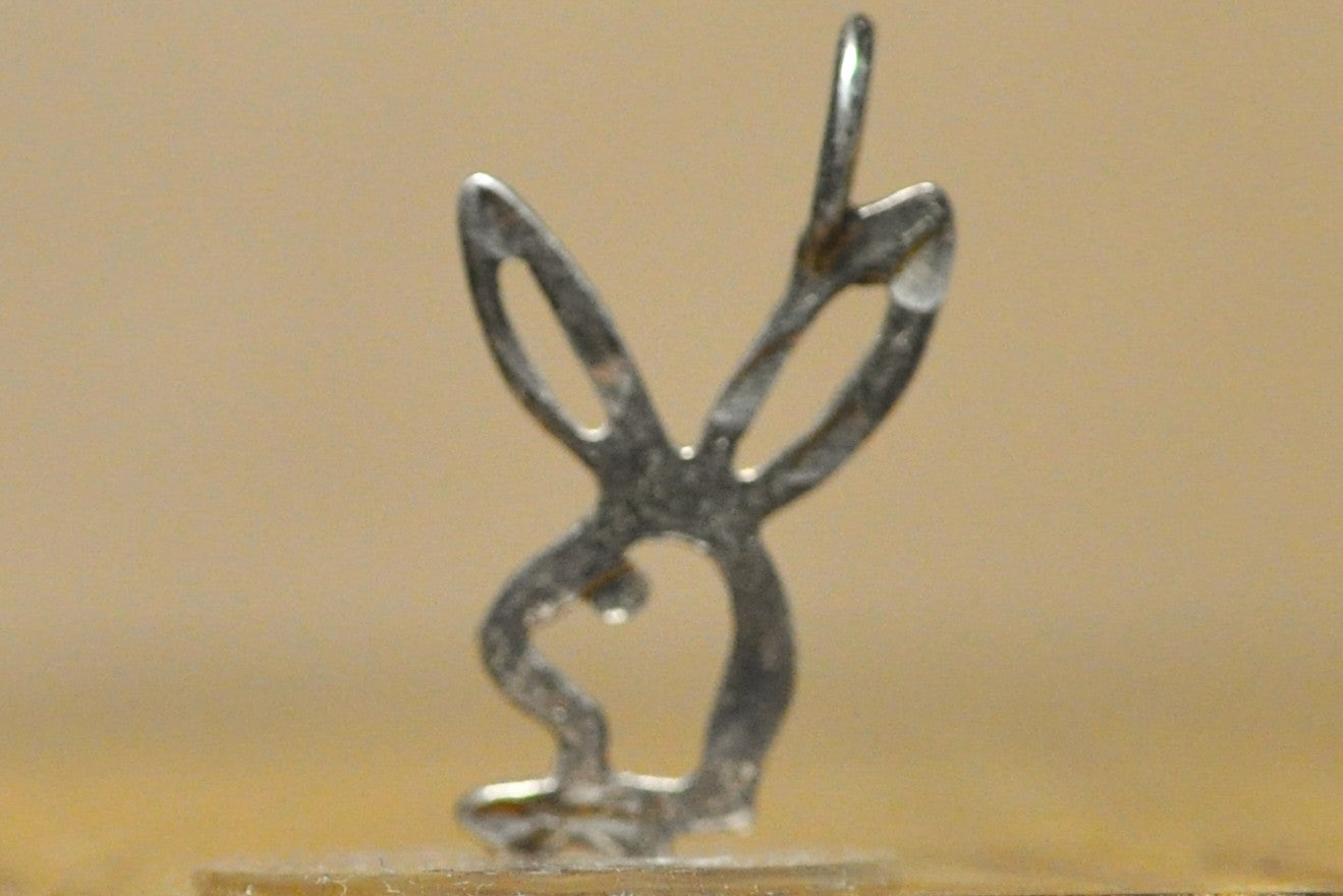 Silver Playboy Bunny Pendant - Tested Sterling Silver - Promiscuous Ch ...