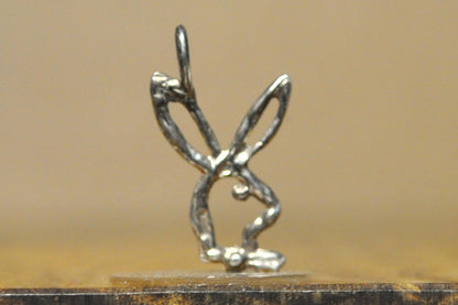 Silver Playboy Bunny Pendant - Tested Sterling Silver - Promiscuous Charm - Playboy Models Charm