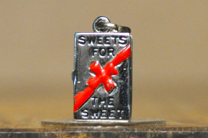 Cute Articulated Silver Sweet Box Pendant - Stamped and Tested Sterling Silver - "Sweets For The Sweet" - Christmas Charm
