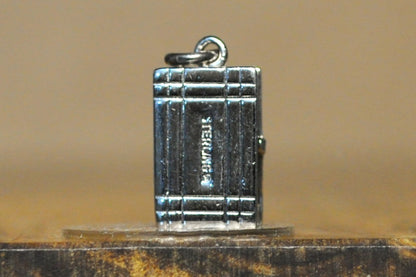 Cute Articulated Silver Sweet Box Pendant - Stamped and Tested Sterling Silver - "Sweets For The Sweet" - Christmas Charm