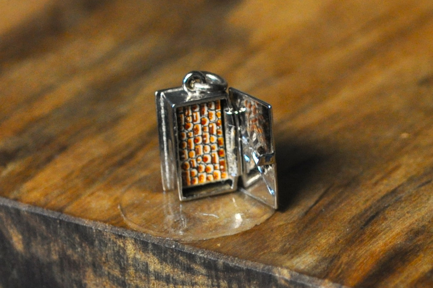 Cute Articulated Silver Sweet Box Pendant - Stamped and Tested Sterling Silver - "Sweets For The Sweet" - Christmas Charm