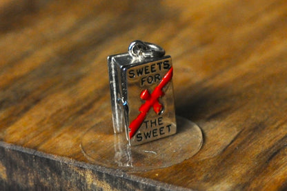 Cute Articulated Silver Sweet Box Pendant - Stamped and Tested Sterling Silver - "Sweets For The Sweet" - Christmas Charm