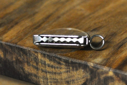 Small Silver Lyrical Harmonica Pendant - Stamped and Tested Sterling Silver - P&B Sterling - Musical Charms