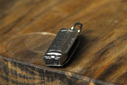 Small Silver Lyrical Harmonica Pendant - Stamped and Tested Sterling Silver - P&B Sterling - Musical Charms